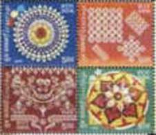 INDIA, 2009, Greetings, Setenant Set, 4 V, Festival Celebration, Art, Drawing, Geometrical Patterns, MNH, (**) - Neufs