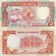 Sudan P-45, 5 Pounds, Cattle / Bank Of Sudan In Khartoum - Soedan