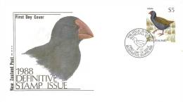 New Zealand 1988 $ 5.00 Bird Definitive FDC - FDC