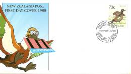 New Zealand 1988 70c Shellduck FDC - FDC