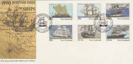 New Zealand 1990 Heritage The Ships FDC - FDC