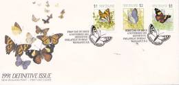 New Zealand 1991 Buterflies FDC - FDC