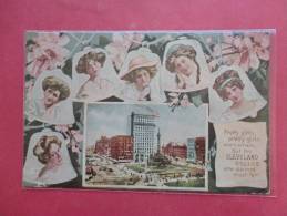 Pretty Girls - Ohio > Cleveland Belles 1909 Cancel- ---  -------ref 809 - Cleveland