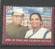 INDIA,  2008,  Birth Anniversary Of Joachim And Violet Alva, (Nationalists And Journalists),  MNH, (**) - Neufs