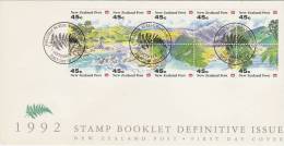 New Zealand 1992 Scenic Stamp Booklet  FDC - FDC