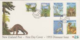 New Zealand 1993 Dinosaurs FDC - FDC