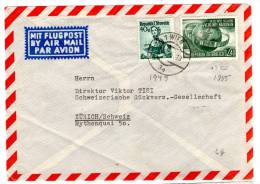 Lettre De Vienne Pour Zurich (29.04.1956) _Par Avion_N° 855 - Briefe U. Dokumente