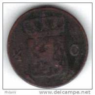 PAYS BAS KM51 1821 1/2 Cent. (FP66) - 1815-1840 : Willem I