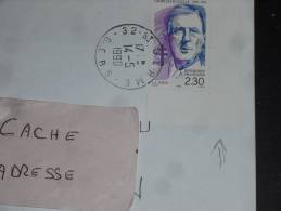 IMPRESSION DU TIMBRE DANS LA MARGE - SAINT GERME - GERS - CACHET ROND MANUEL SUR YT 2634 COIN DE FEUILLE - DE GAULLE - - Covers & Documents