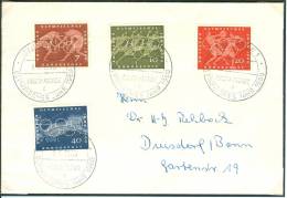 Germany First Day Cover With The Set For The Summergames In Rome With Letter D In The Cancel - Summer 1960: Rome