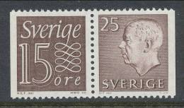 Sweden 1962 Facit # 420 SX2-pair, (398+ 420),  Gustaf VI Adolf, Type III, See Scann, MNH (**) - Neufs