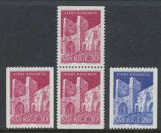 Sweden 1965 Facit # 561-562. Notable Buildings,  Set Of 4 Incl BB-pair, See Scann, MNH (**) - Neufs