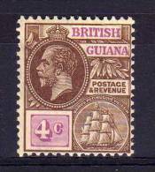 British Guiana - 1922 - 4 Cents Definitive (Watermark Multiple Script CA) - MH - Guyana Britannica (...-1966)