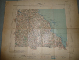 Carte Du Ministère De L'intérieur : St-Brieuc 1/100 000ème - 1896. - Cartes Topographiques