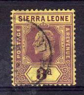 Sierra Leone - 1912 - 3d Definitive (Ordinary Paper) - Used - Sierra Leona (...-1960)