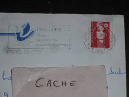 FRANCE YT 2806 SANS BANDE PHOSPHORE - MARIANNE BRIAT - FLAMME TEMPORAIRE PARIS 20 CTC - - Cartas & Documentos