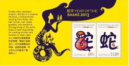 Christmas Island (Australia) 2013 - Année Du Serpent - BF Neufs // Mnh - Mint Stamps
