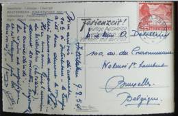 Cp  Sesselbahn Telesiege TELEPHERIQUE Beatenberg Niederhorn Anime  Voyagé 1954 Interlaken Flamme Timbre - Beatenberg