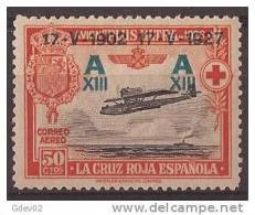 ES370-A943TESSC.Spain. Espagne.CRUZ  ROJA 2ª. AEREA .AVION PLUS ULTRA 1927 (Ed 370**) Sin Charnela.MAGNIFICO - Other & Unclassified