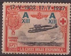 ES370-A943TCEX.Spain. Espagne.CRUZ  ROJA 2ª. AEREA .AVION PLUS ULTRA 1927 (Ed 370**) Sin Charnela.MAGNIFICO - Onderzoekers