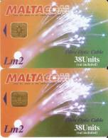 Nº169- 169/a  TARJETAS DE MALTA DE FIBRE OPTIC CABLE CON DIFERENTE CHIP - Malte