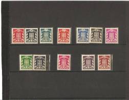 TIMBRES DE SERVICE  N° 27**  à  38** - Oficiales