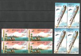 INDIA, 2008, 10th Anniversary Of Brahmos Supersonic Cruise Missile, Block Of 4 ,MNH, (**) - Neufs
