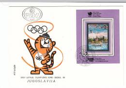 OLYMPIC GAMES - Seoul 1988, FDC, Commemorative Seal - Summer 1988: Seoul