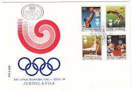 OLYMPIC GAMES - Seoul 1988, FDC, Commemorative Seal - Summer 1988: Seoul