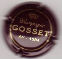 CAPSULE DE CHAMPAGNE "GOSSET" Marron, écriture Or - Gosset