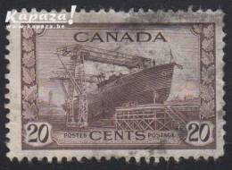 1942 - CANADA - Y&T 216 [World War II/Seconde Guerre Mondiale: Corvette] - Gebruikt