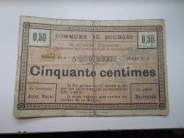 Pas-de-Calais 62 Dourges , 1ère Guerre Mondiale 50 Centimes R - Notgeld