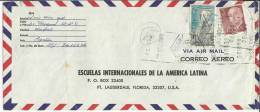 MADRID CC CON MAT RODILLO HEXAGONAL CORREO AEREO AVION A USA - Covers & Documents