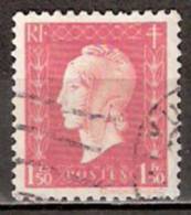 Timbre France Y&T N° 691 (4) Obl.  Marianne De Dulac.  1 F 50. Groseille. Cote 0,15 € - 1944-45 Marianne Of Dulac