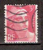 Timbre France Y&T N° 716 (3) Obl.  Marianne De Gandon.  3 F. Rose. Cote 0,15 € - 1945-54 Marianne Of Gandon