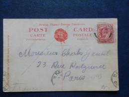 A2593   CP  TO PARIS  1908 - Cartas & Documentos