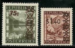 AUTRICHE - Année 1947 -Y & T  N° 685 Et 686 * TC Très Légère Voir Scan - 1945-60 Unused Stamps