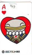 TELECARTE à Jouer Japon (96b)  Japan PHONECARD Playing Card * TELEFONKARTE Spiel Karte * JAPAN * Ace - Spiele