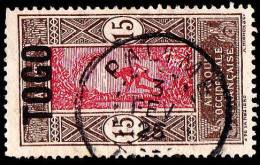 TOGO CAD Obl Cancel Stempel PALIME 03-02-1925 S/ YT 106 : 15c (brun Et Rose) Indigène Sur Palmier  Kpalimé - Used Stamps