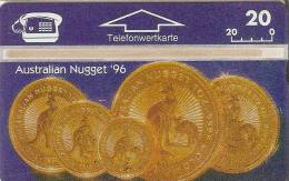 TARJETA DE AUSTRIA CON UNAS MONEDAS DE CANGUROS (MONEDA-COIN) NUEVA-MINT - Francobolli & Monete