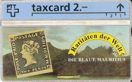 TARJETA DE SUIZA CON UN SELLO DE MAURITIUS  (STAMP)  NUEVA-MINT - Francobolli & Monete