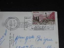 ANDORRE FRANCAIS ANDORRA YT 159 SUR CPM VALLS D ANDORRA - FLAMME ANDORRE LA VIEILLE - CROIX GOTHIQUE MERITXELL - - Storia Postale