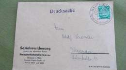 Brief Mit DDR Dienstmarke Mi-Nr. 1 (5 Pfg) Vom 21.1.55 Von Sozialversicherung-Kreisg Eschäftsstelle Ilmenau Thür. - Lettres & Documents