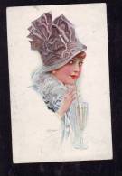 USABAL ORIGINAL VINTAGE POST CARD BEAUTIFUL WOMAN. - Usabal