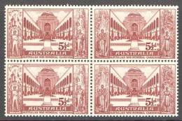 Australia 1958 War Memorial Canberra -  Asymmetric Pair As Block Of 4 MNH - Ongebruikt