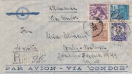 BRASIL, LETTRE COVER , 1938 RECOM. AERO, VIA CONDOR,... Pour GERMANY BERLIN /2768 - Briefe U. Dokumente