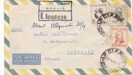 BRASIL, LETTRE COVER , 1968 RECOM. VIA AEREA, CIANORT Pour FRANCE /155 - Covers & Documents