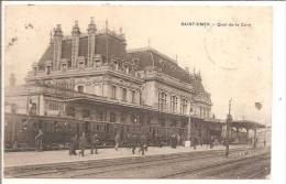 SAINT OMER  Quai De La Gare  ,avec Train - Saint Omer
