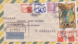 BRASIL, LETTRE COVER , RECOM. 1973, POR AEREA, CIANORTE Pour FRANCE /3285 - Cartas & Documentos