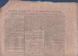 GAZETTE NATIONALE MONITEUR UNIVERSEL 13 09 1794 - BELGIQUE - JACOBINS - BRUXELLES DROUET - COLLOT D'HERBOIS - GUADELOUPE - Journaux Anciens - Avant 1800